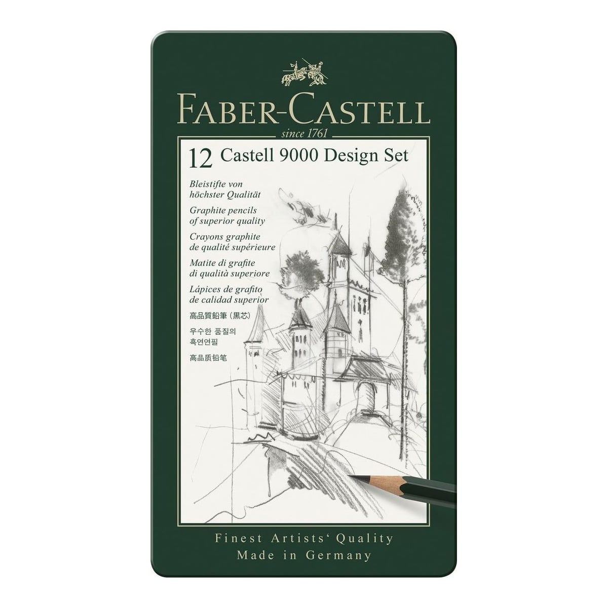 Set Design 12 Buc Creion Grafit Castell 9000 Faber-castell