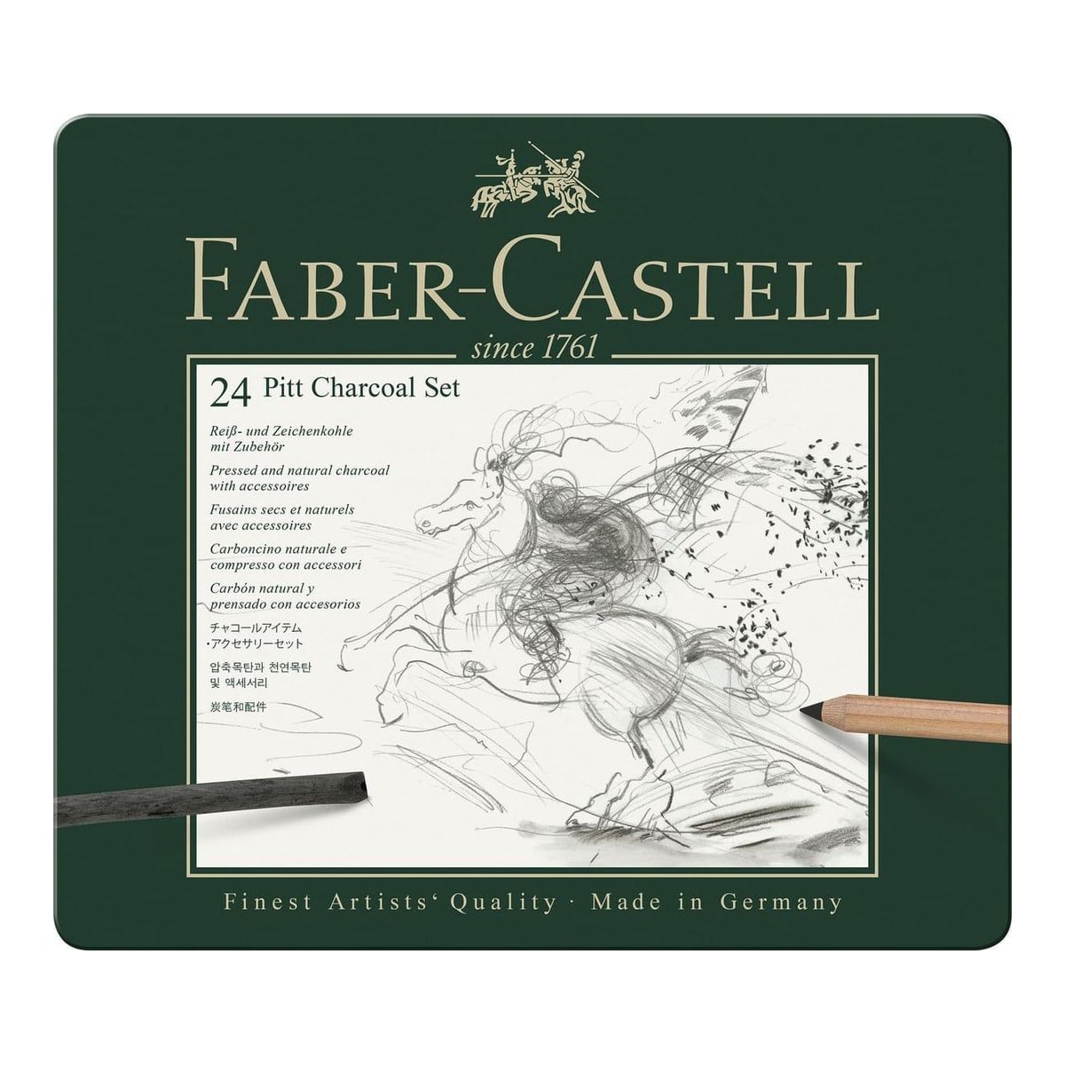 Set Pitt Monochrome Carbune 24 Buc Faber-castell
