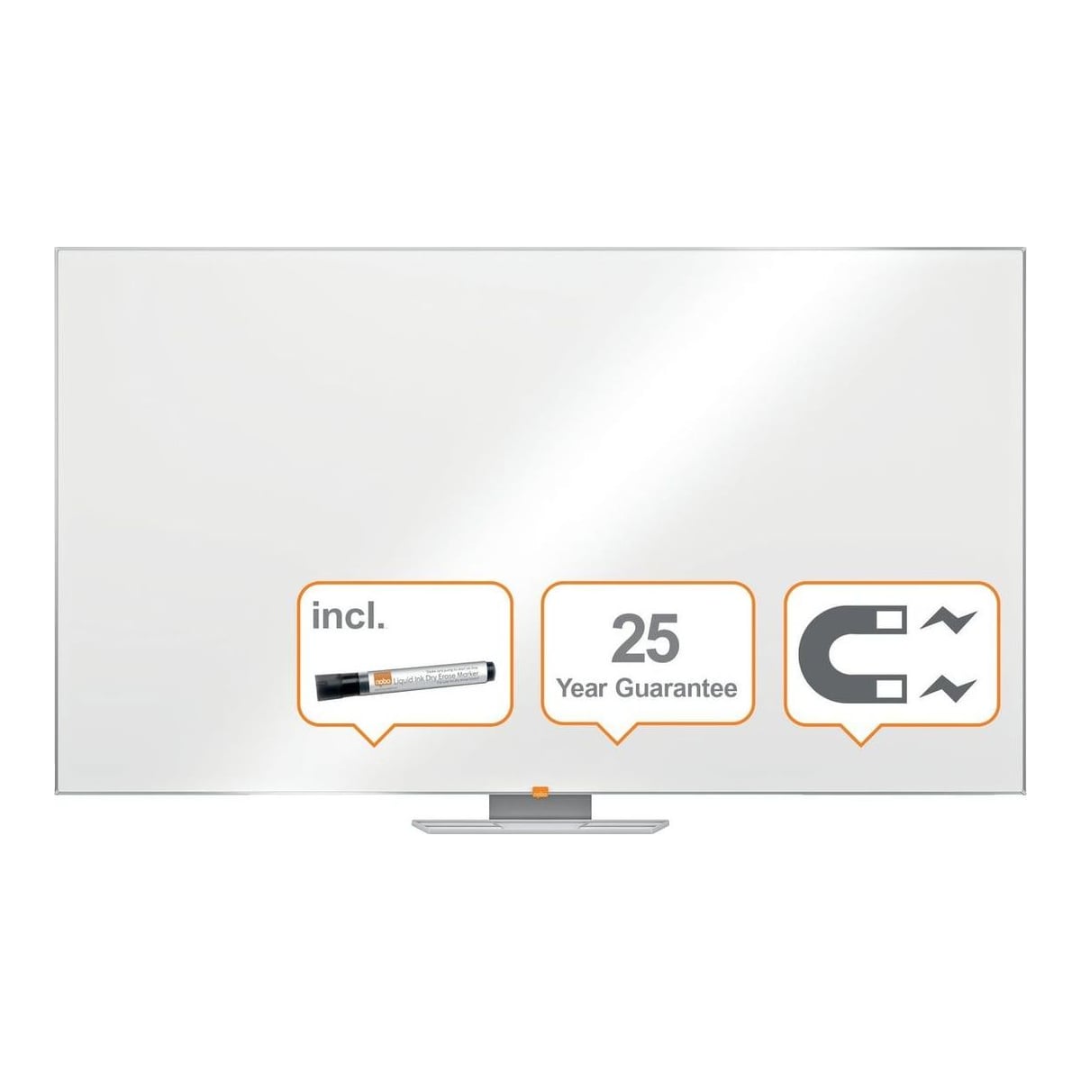Whiteboard Magnetic Otel Emailat Widescreen 32" Prestige Nobo