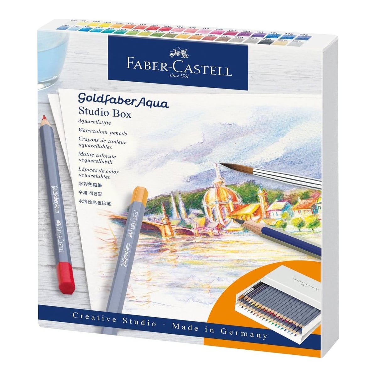 Faber-Castell Creioane Colorate Aquarelle 38+2 Culori Goldfaber Studio Faber