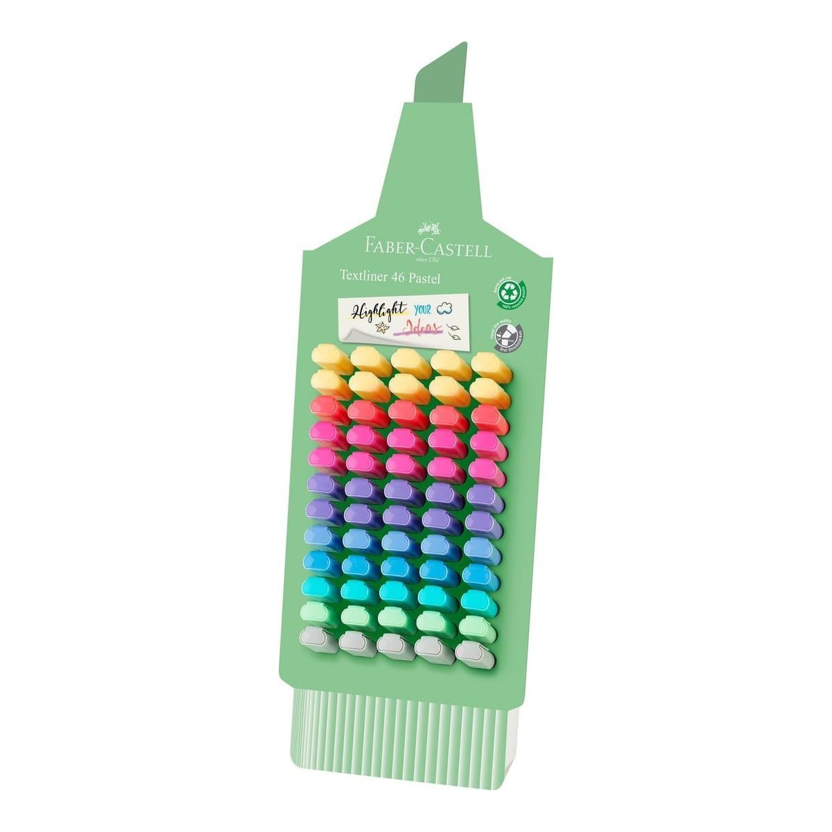Display 60 Buc Textmarker Pastel 1546 Faber-castell