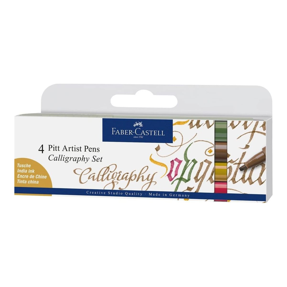 Pitt Artist Pen Caligrafic Set 4 Buc Color Faber-castell
