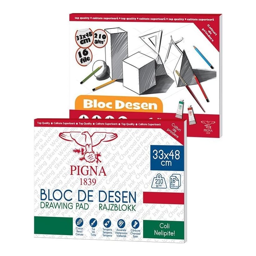 Bloc Desen 33X48 Cm 210G 16 File Pigna