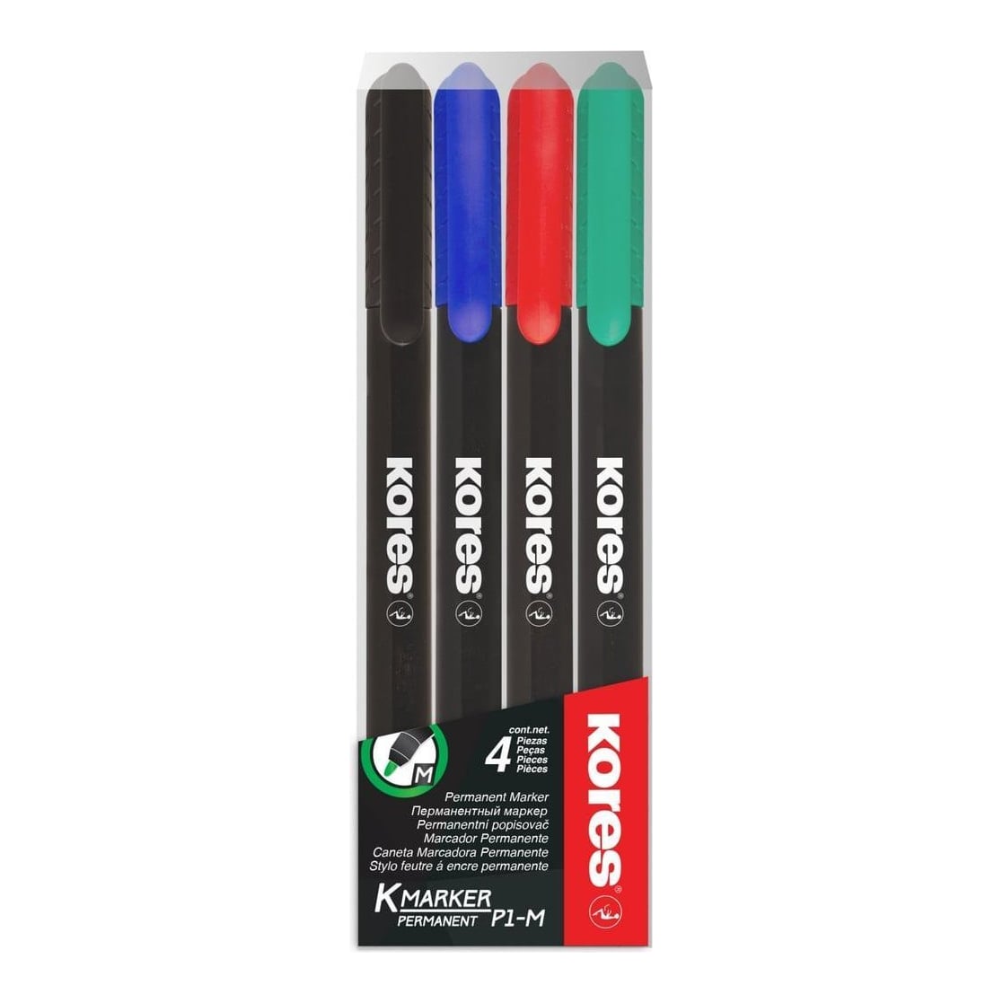 Marker Permanent Set 4 1MM Kores