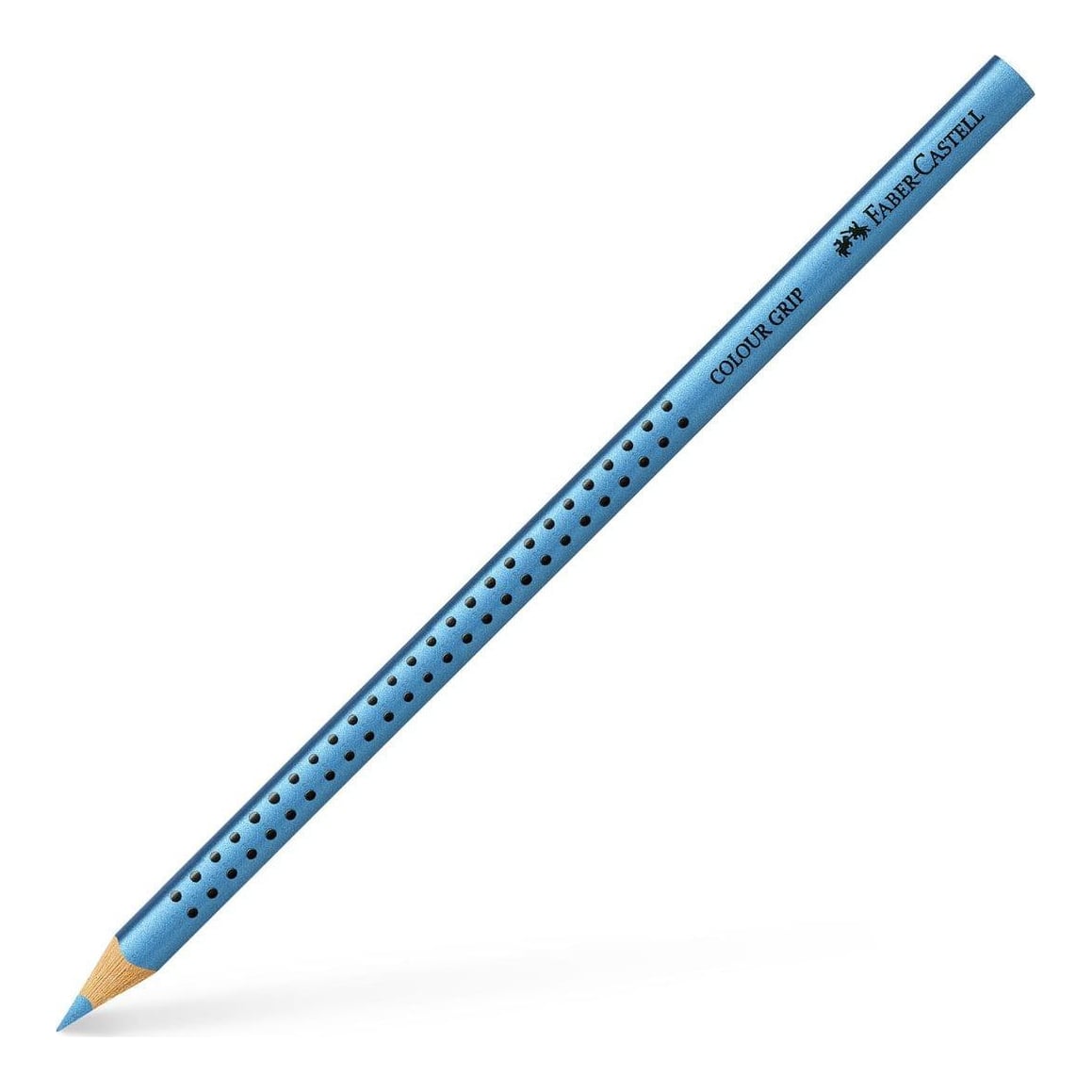 Creion Colorat Grip Albastru Metalizat Faber-castell
