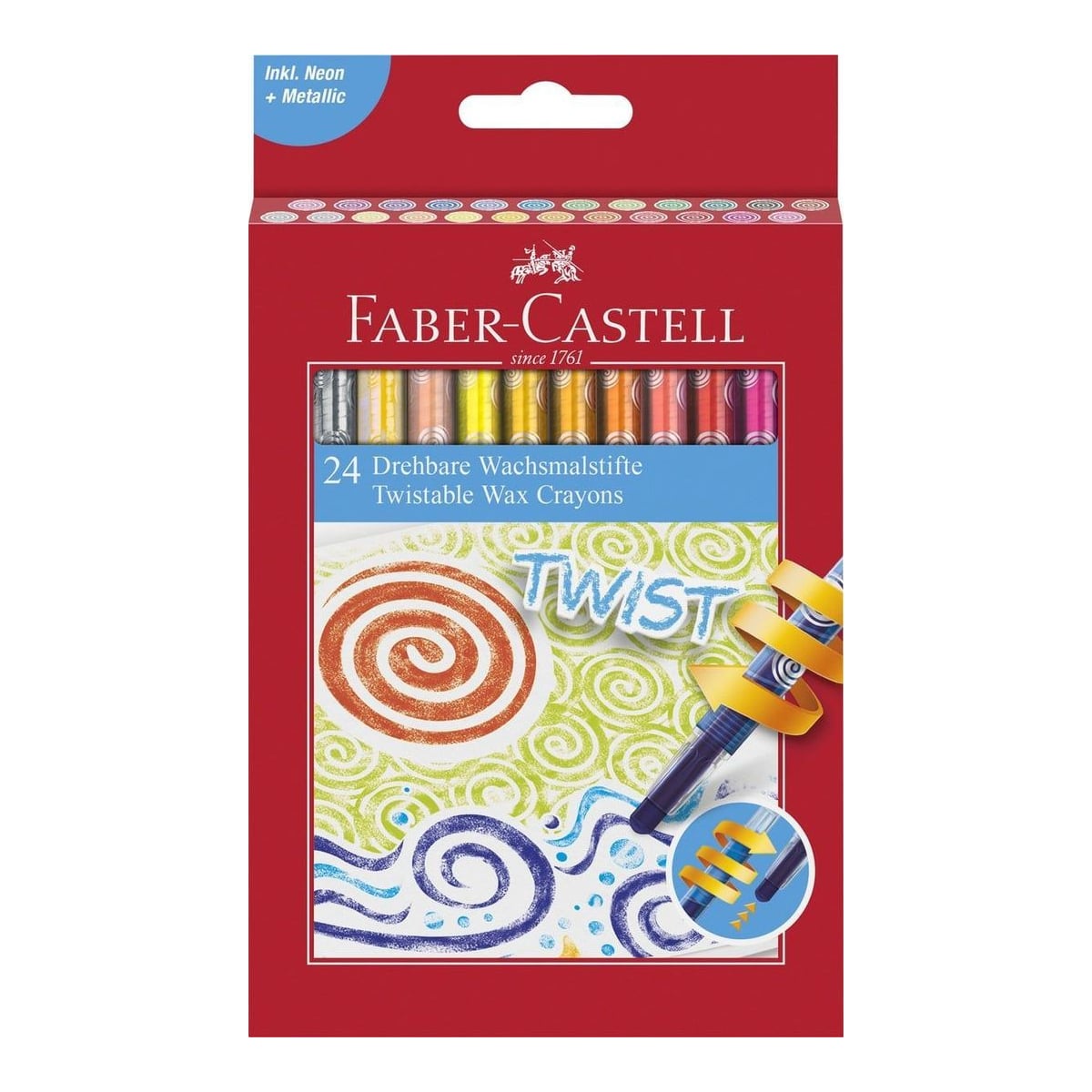 Creioane Cerate Retractabile 24 Culori Faber-castell