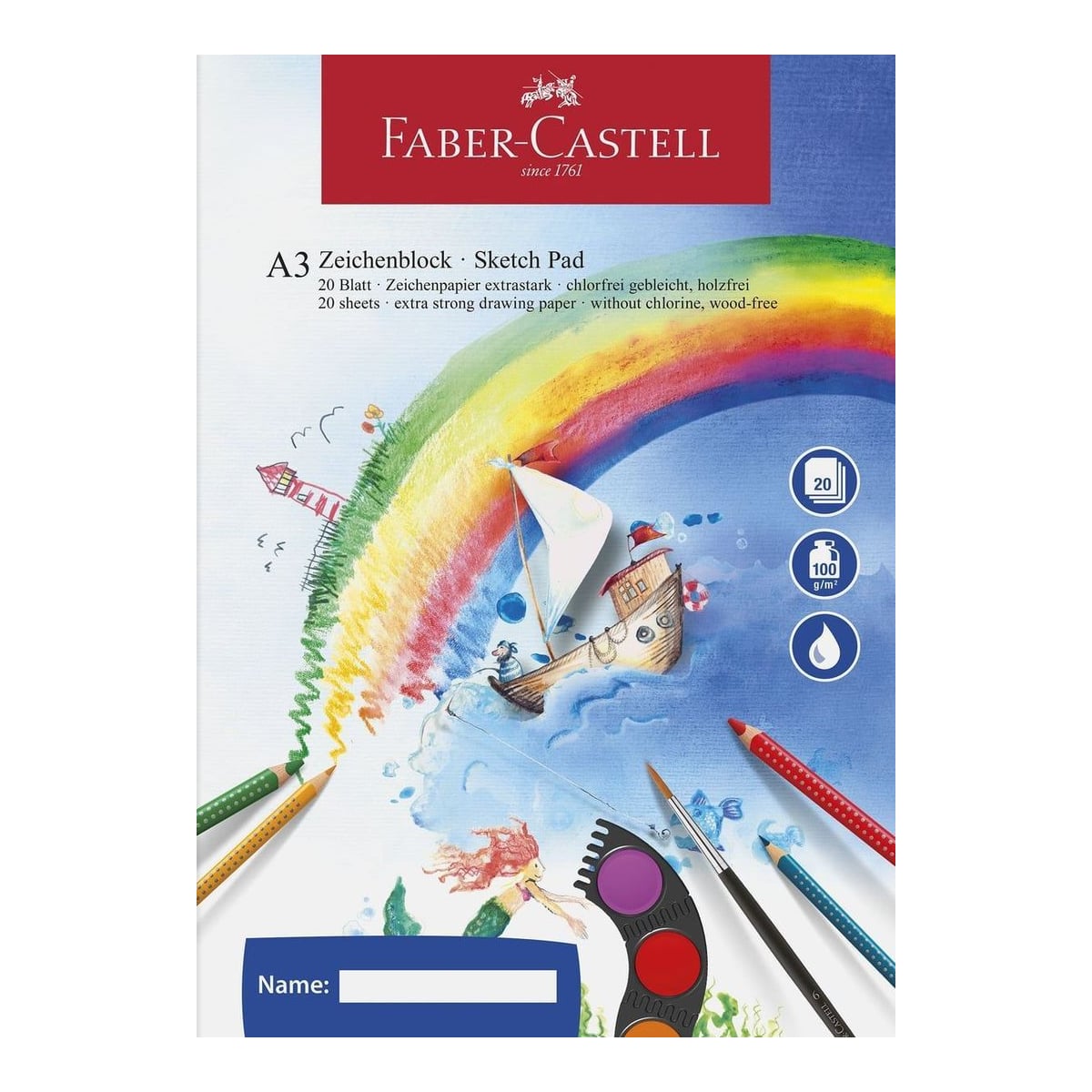 Bloc Desen A3 20 File 100G/Mp Faber-castell