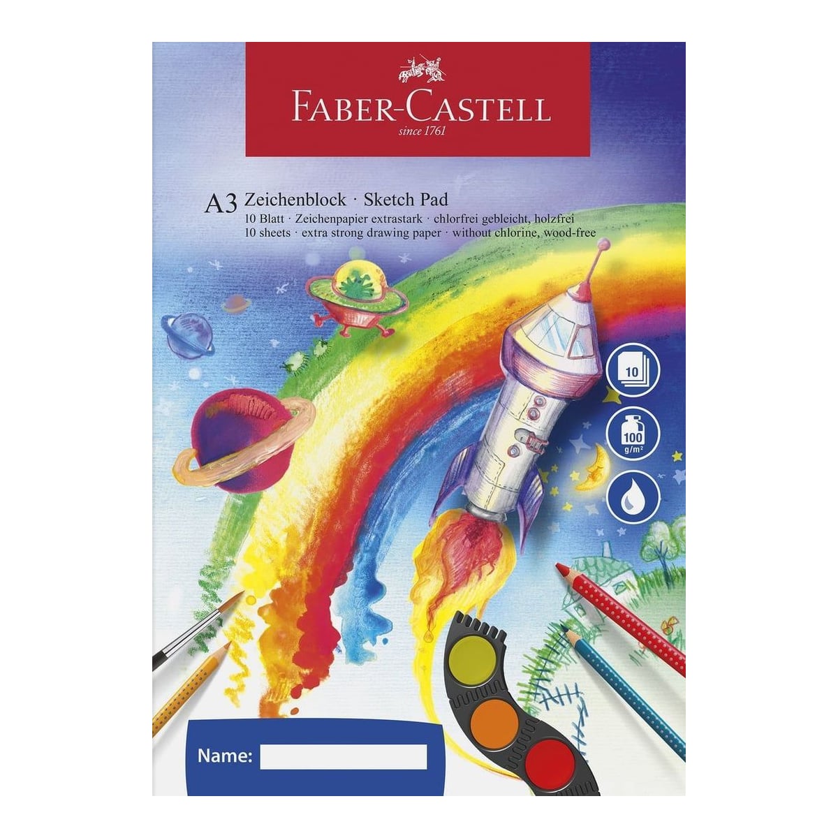 Bloc Desen A3 10 File 100G/Mp Faber-castell