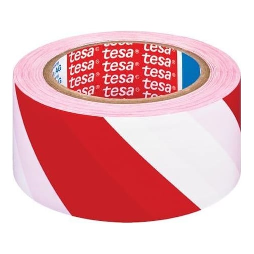 Banda Adeziva Marcare Rosu/Alb 33M 50MM Tesa