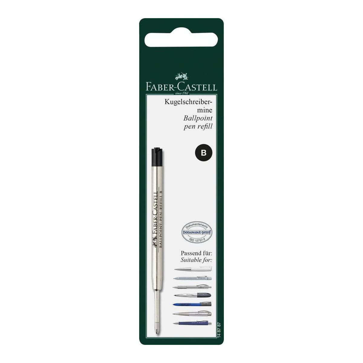 Blister Rezerva Pix Metal B Neagra Faber-castell