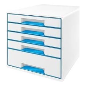 Cabinet 5 Sertare Alb/Albastru Wow Leitz