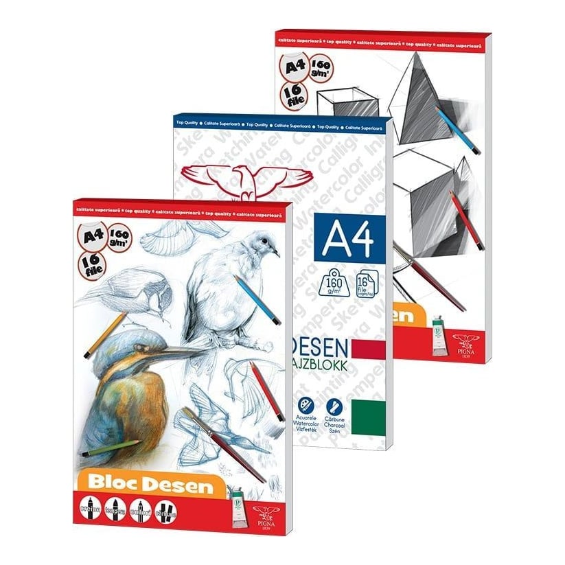 Bloc Desen A4 160G 16 Coli Pigna