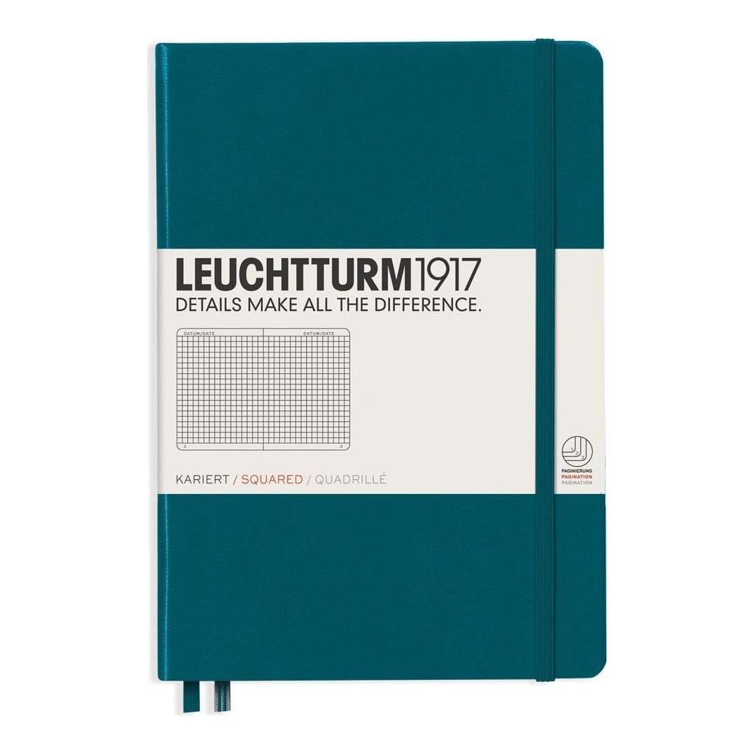 Caiet A5 Aritmetica Coperta Rigida Verde Pacific Leuchtturm