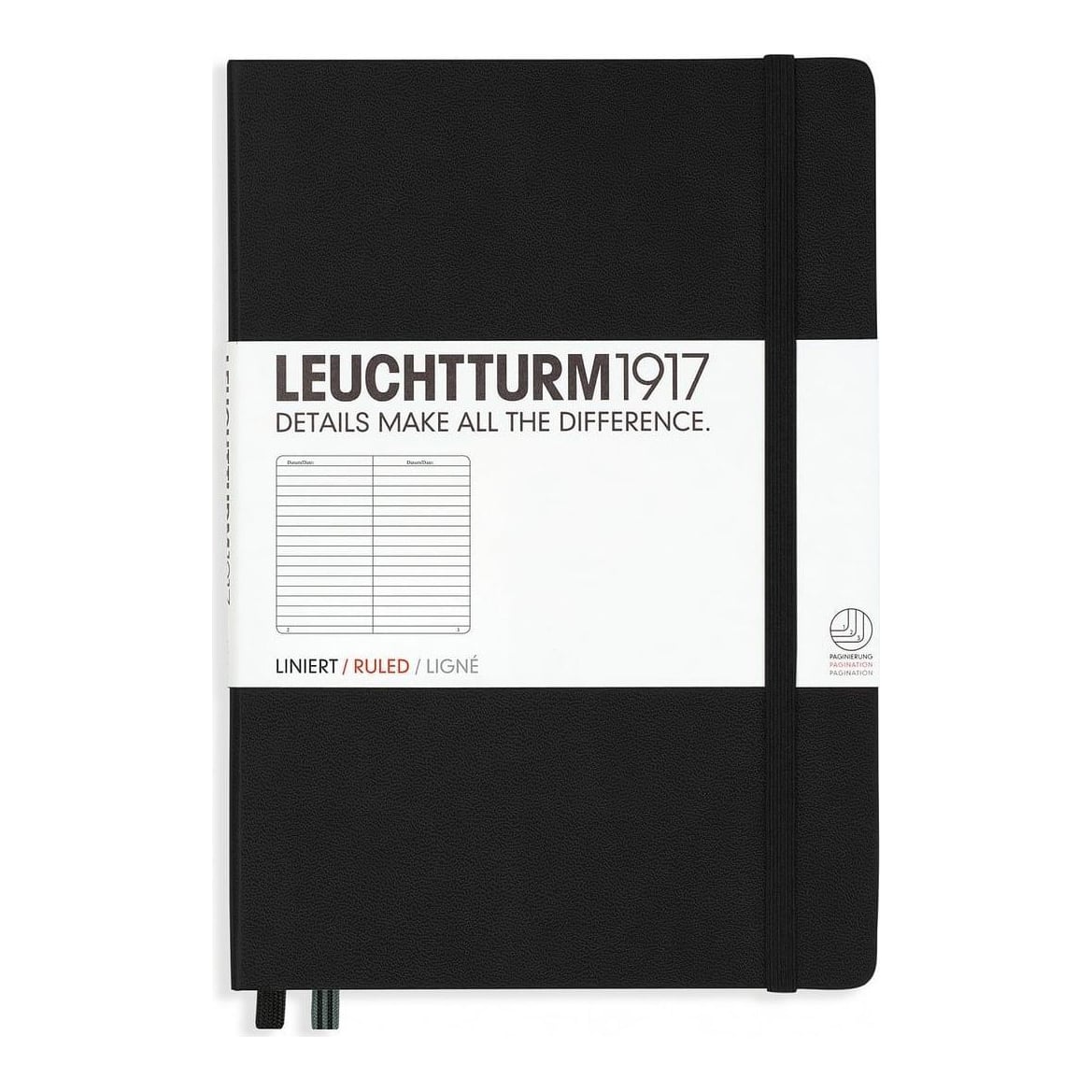 Caiet A5 Dictando Coperta Rigida Negru Leuchtturm
