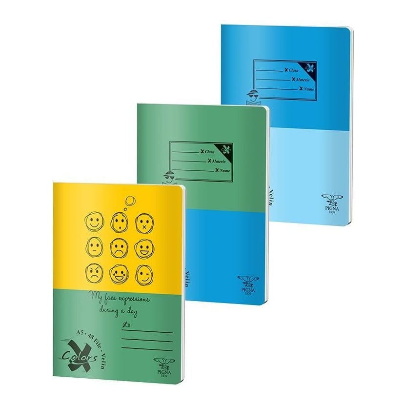 Caiet A5 48 File Velin Basic Pigna