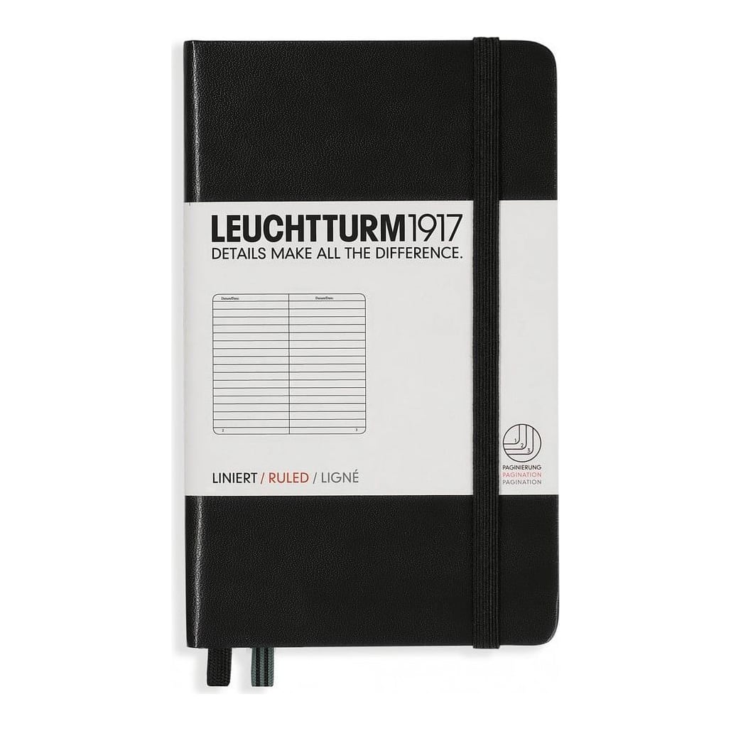 Caiet A6 Punctat Coperta Rigida Negru Leuchtturm