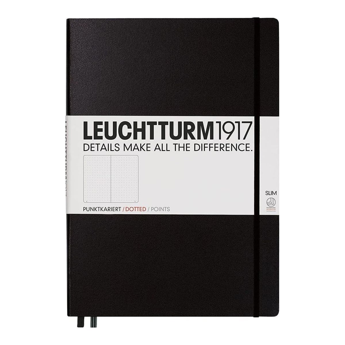 Caiet A5 Punctat Coperta Rigida Negru Leuchtturm
