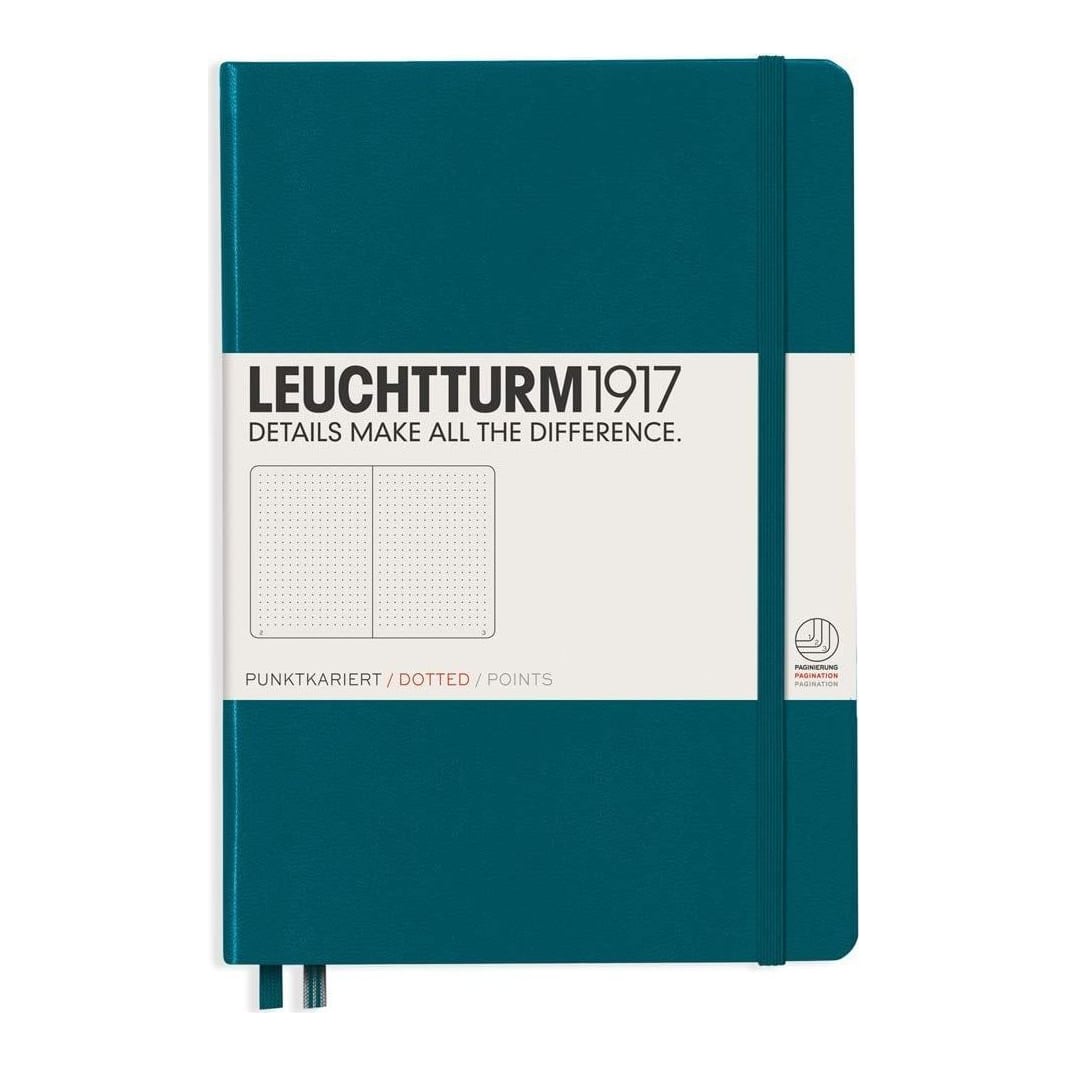Caiet A5 Punctat Coperta Rigida Verde Pacific Leuchtturm