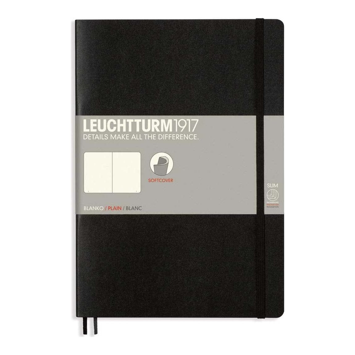 Caiet B5 Dictando Coperta Flexibila Negru Leuchtturm
