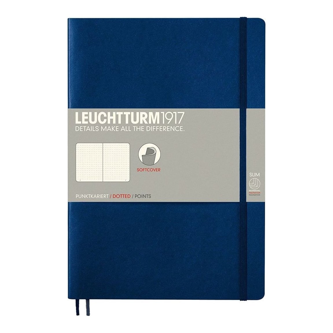 Caiet B5 Punctat Coperta Flexibila Albastru Navy Leuchtturm