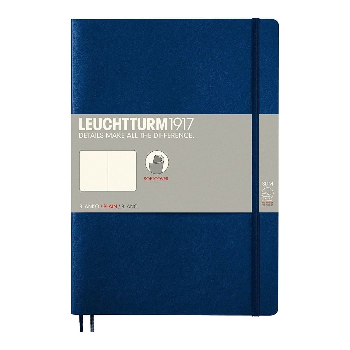Caiet B5 Velin Coperta Flexibila Albastru Navy Leuchtturm