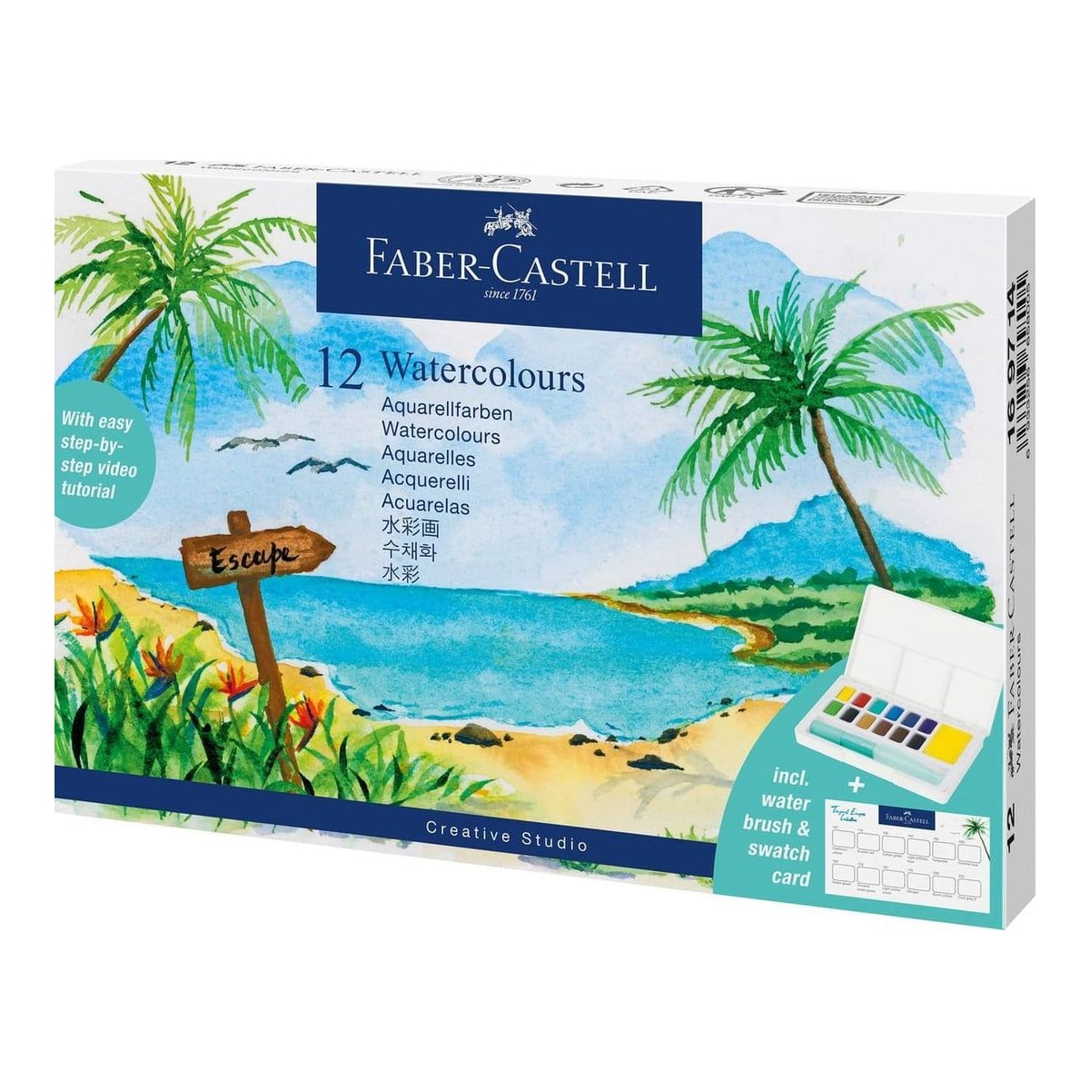 Acuarele 12 Culori Tropical Creative Studio Faber-castell