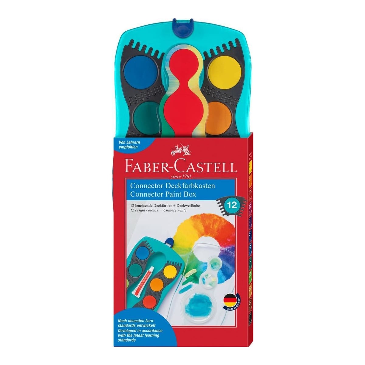 Acuarele 12 Culori Turcoaz Connector Faber-castell
