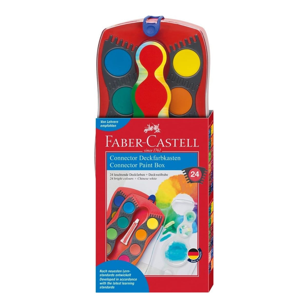 Acuarele 24 Culori Rosii Connector Faber-castell