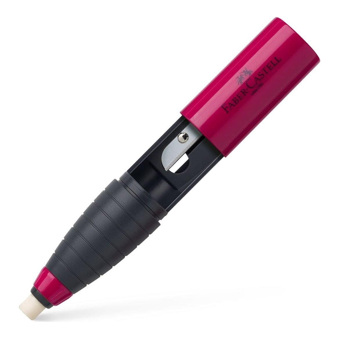 Ascutitoare Cu Radiera Rosie/Albastra Faber-castell