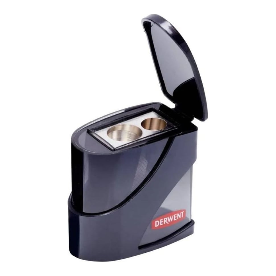 Ascutitoare Metalica Dubla Cu Rezervor Neagra Professional Derwent