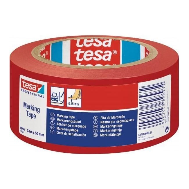 Banda Adeziva Marcare Rosie 33M 50MM Tesa