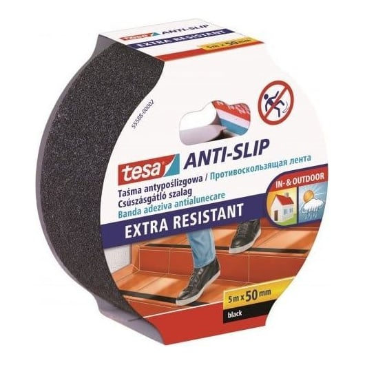 Banda Adeziva Antialunecare Neagra 5M*50MM Tesa
