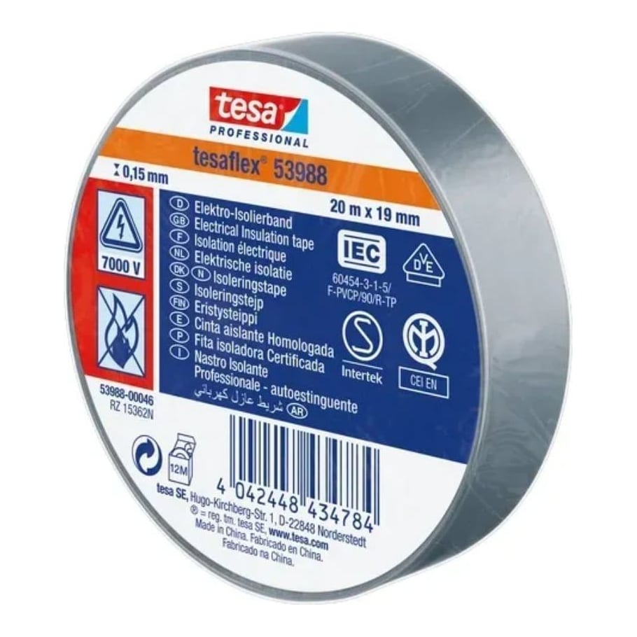Banda Adeziva Electroizolatoare 20M*19MM Gri Tesa