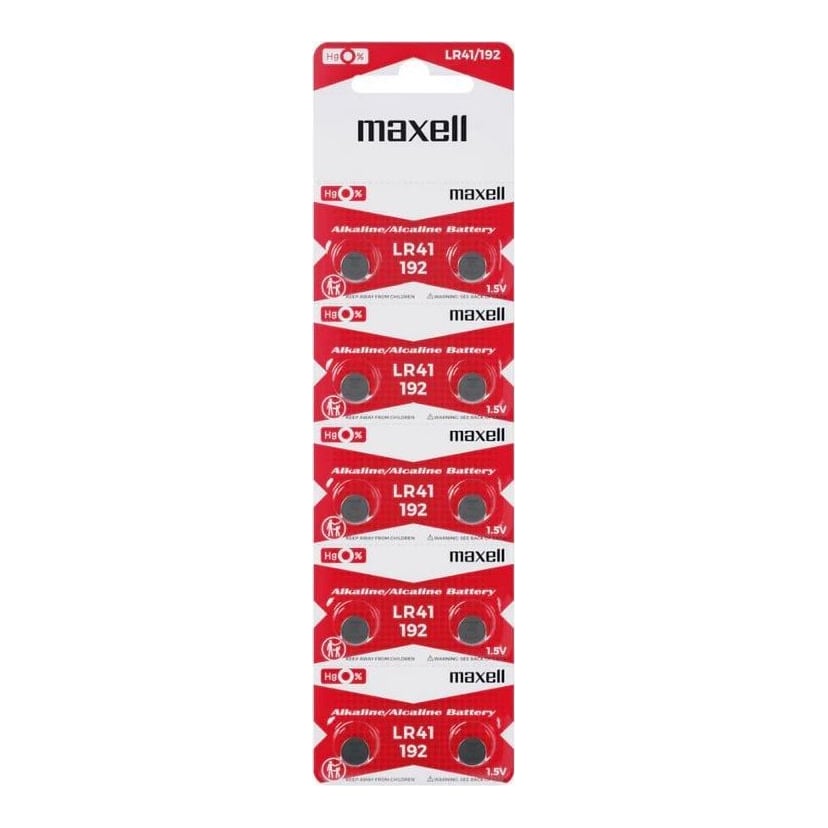 Baterii 192 LR41 AG3 1,5V (5X2) 10 Buc/Blister Maxell