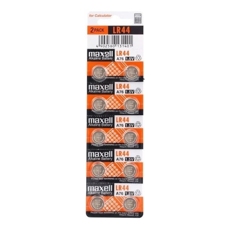 Baterii A76 LR44 AG13 1,5V (5X2) 10 Buc/Blister Maxell