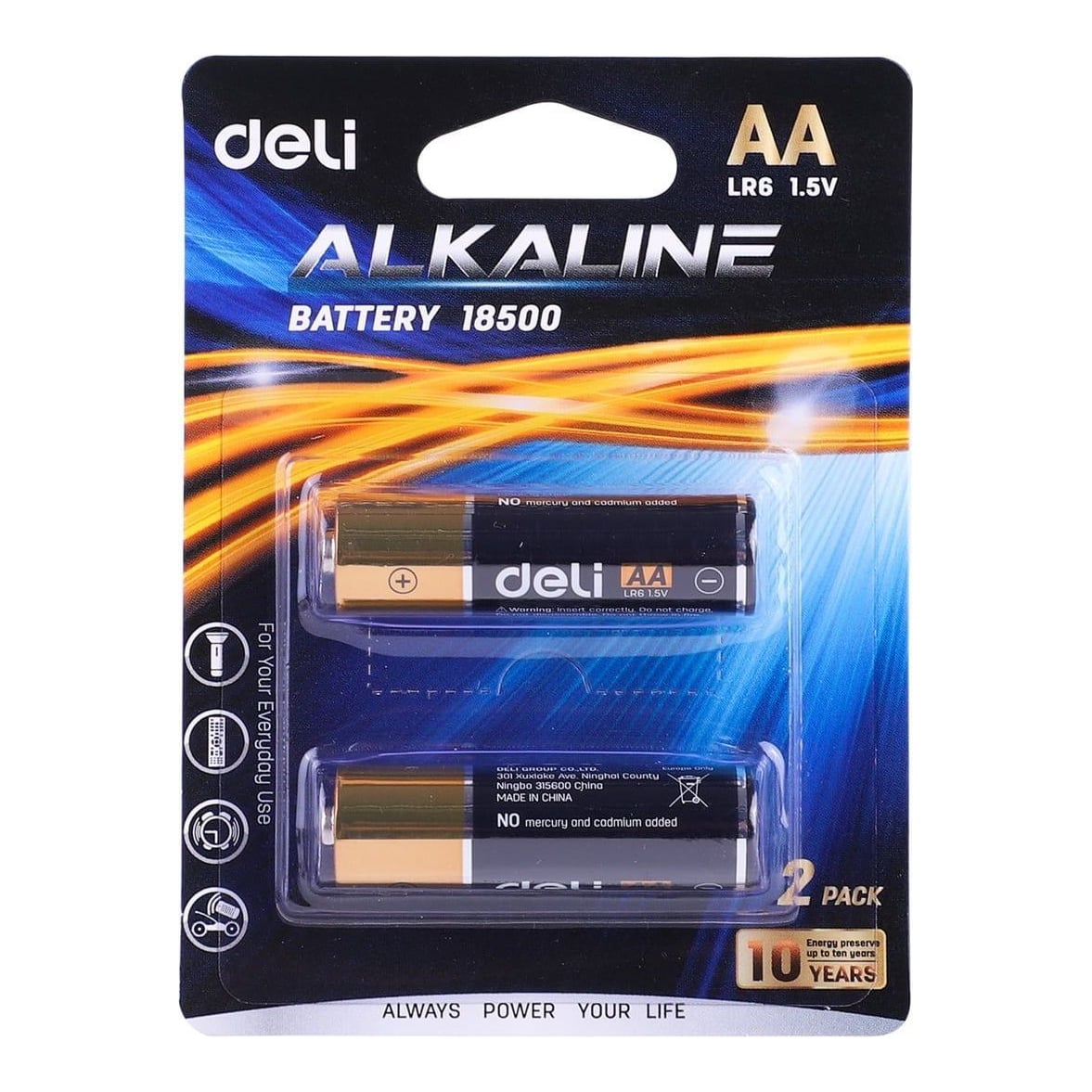 Baterii R6(AA) Alcaline 2 Buc/Set Deli