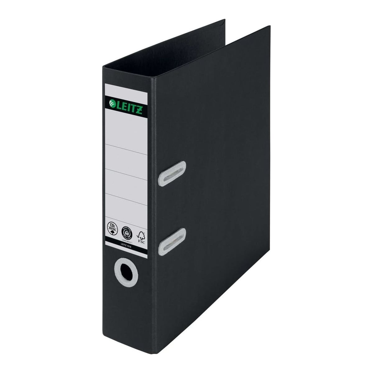 Biblioraft Plastifiat 8CM 180GRADE Negru Recycle Fsc Leitz