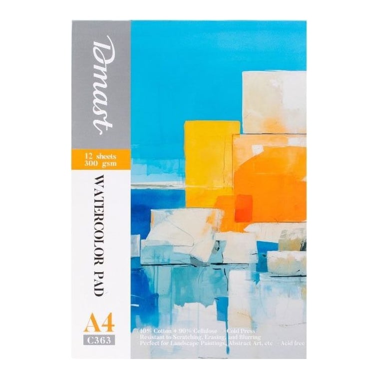 Bloc Desen Acuarela A4 12 File 300G Dmast By Pebeo