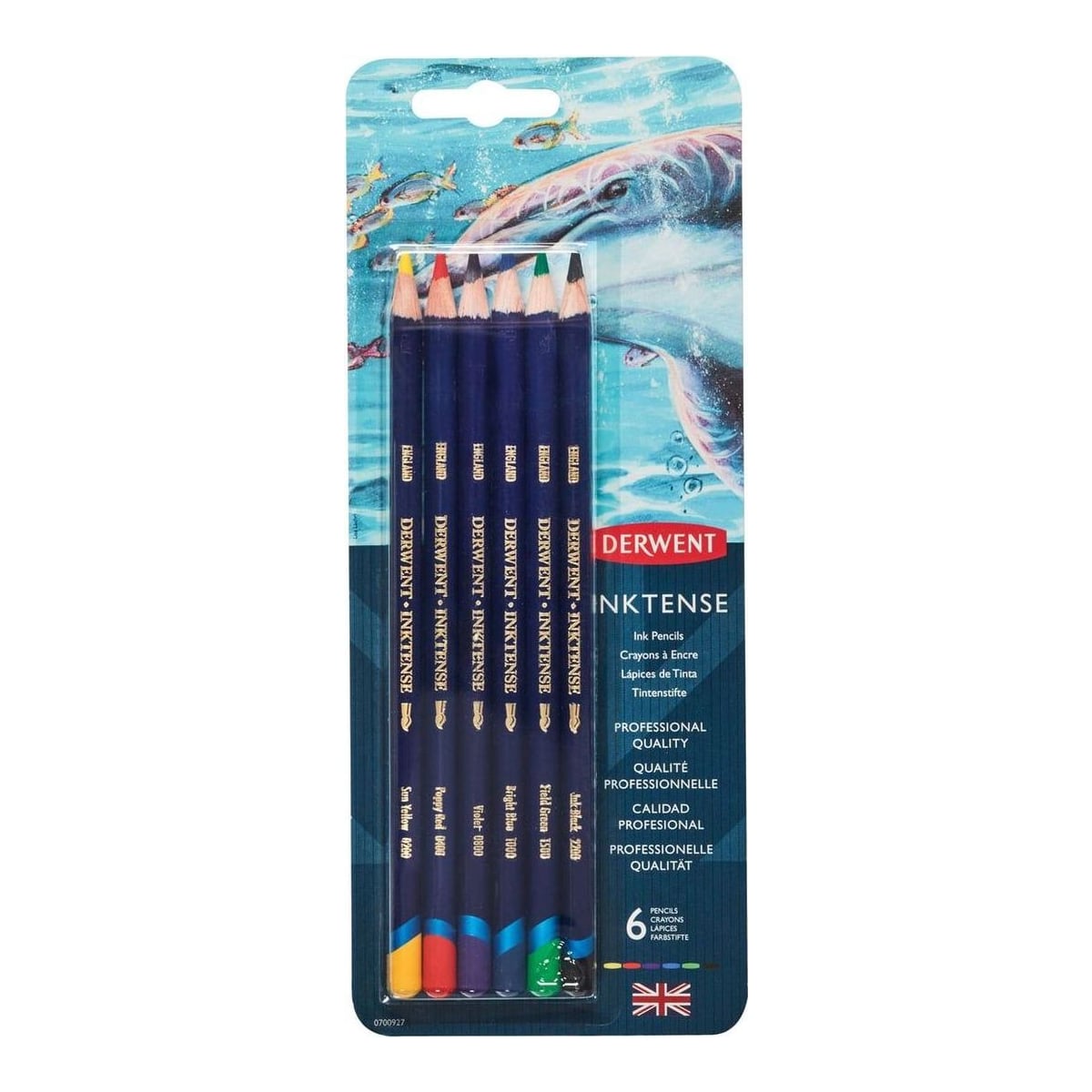 Blister Creioane Colorate 6 Culori Solubile Inktense Derwent