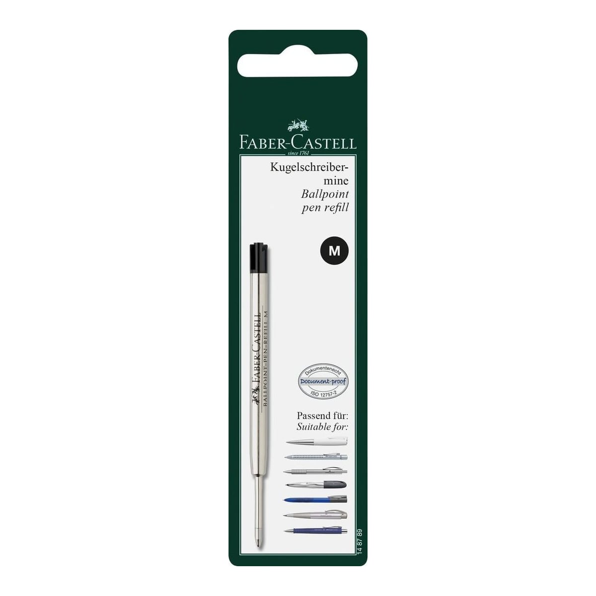 Blister Rezerva Pix Metal M Neagra Faber-castell