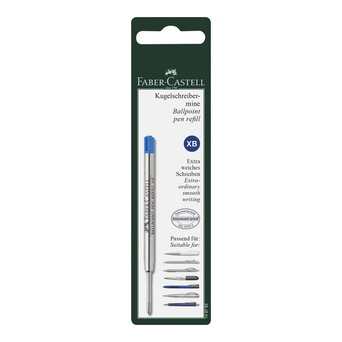 Blister Rezerva Pix Metal Xb Albastra Faber-castell