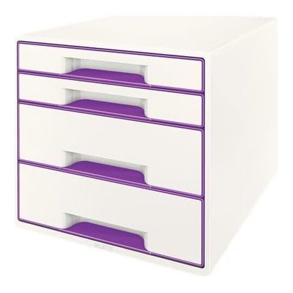 Cabinet 4 Sertare Alb/Mov Wow Leitz