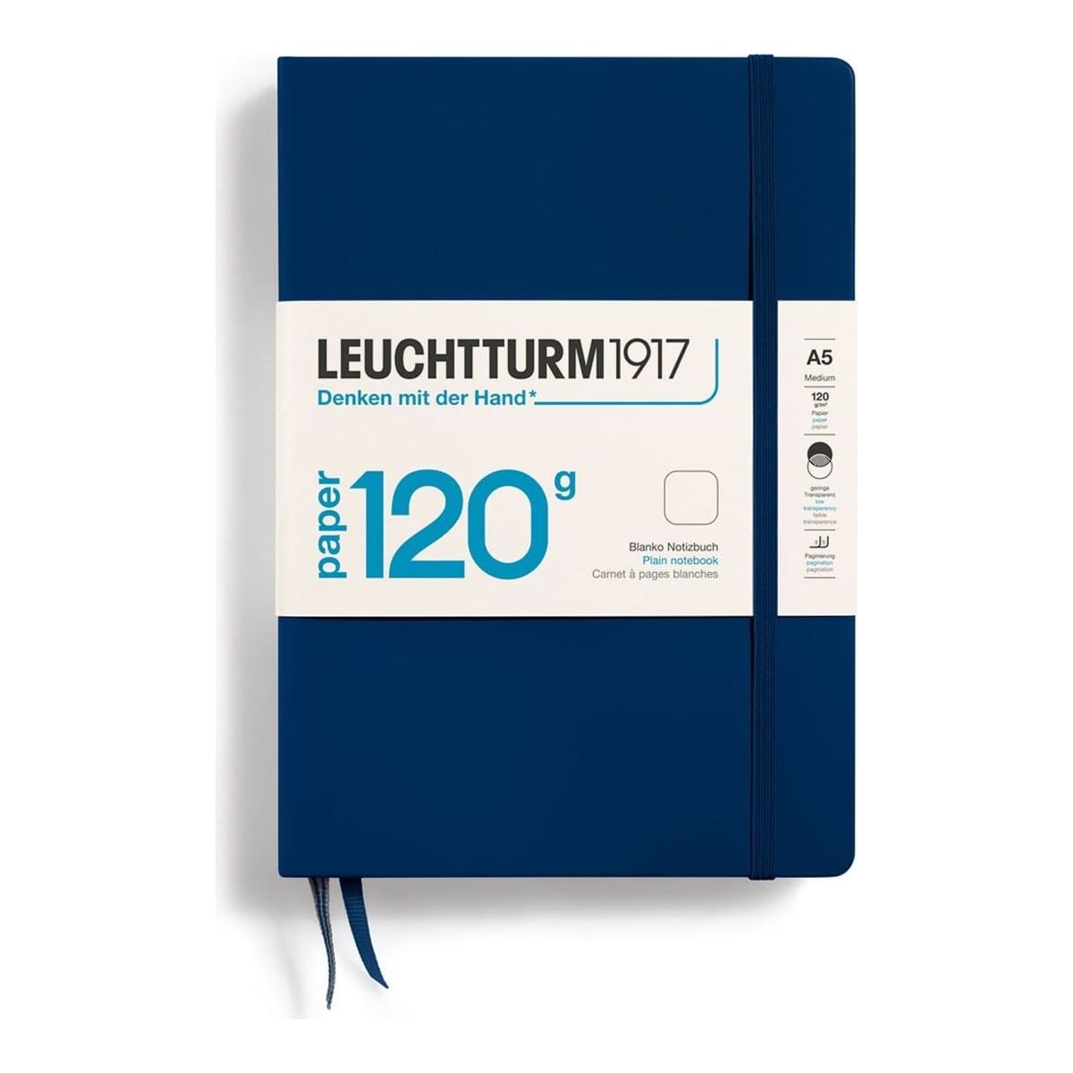 Caiet A5 Velin 120G Coperta Rigida Albastru Navy Leuchtturm