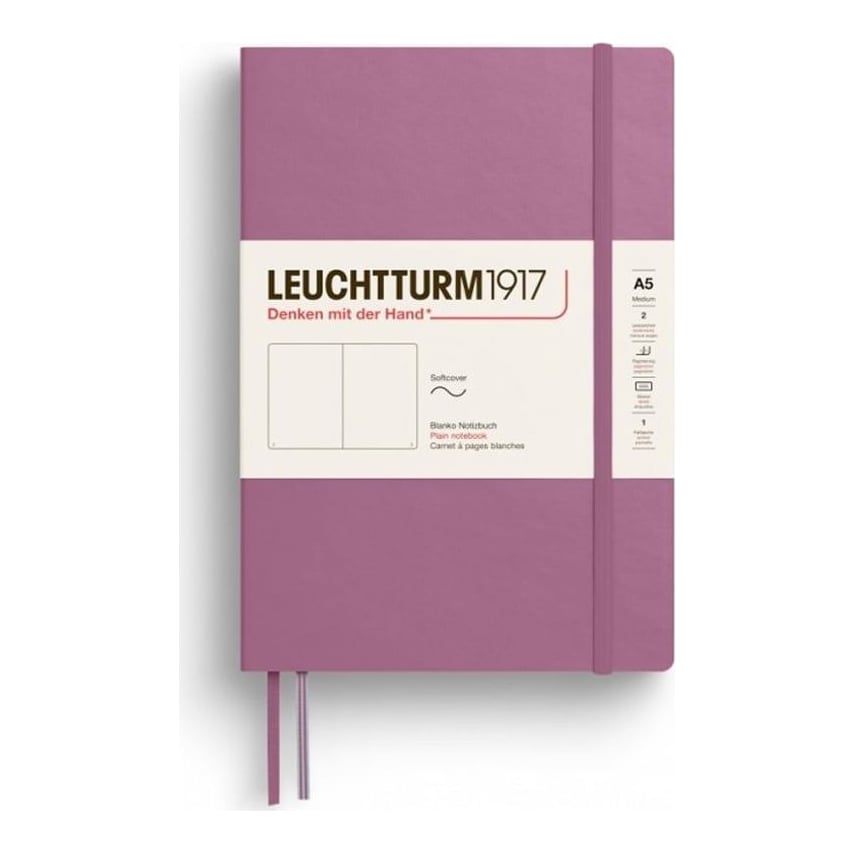 Caiet A5 Velin Coperta Flexibila Dusty Rose Leuchtturm