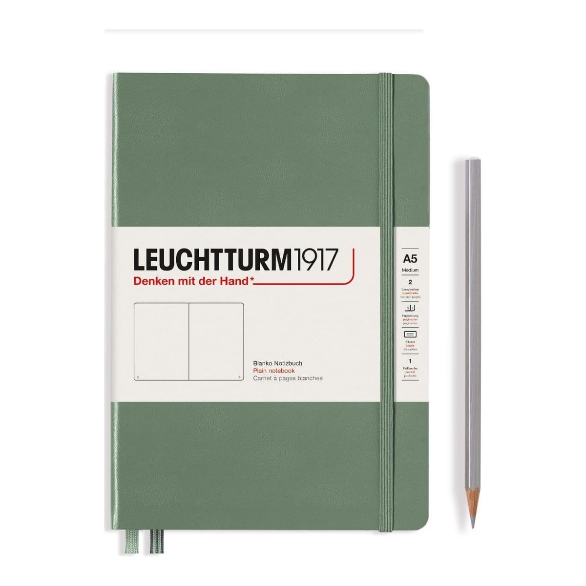 Caiet A5 Velin Coperta Rigida Olive Leuchtturm