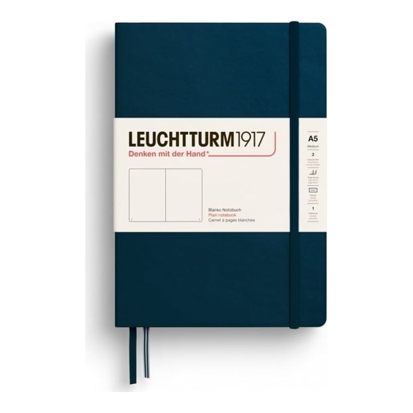 Caiet A5 Velin Coperta Rigida Albastru Marin Leuchtturm