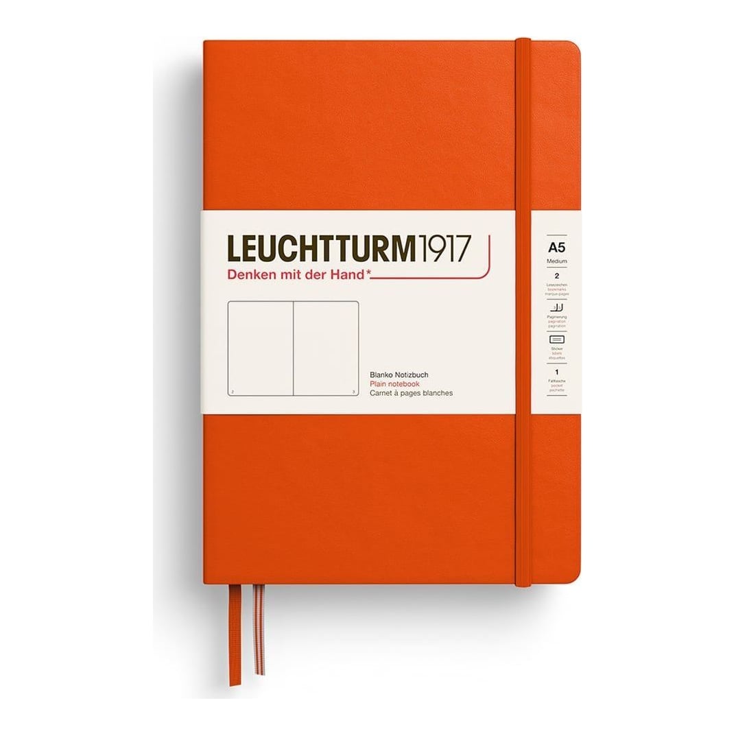 Caiet A5 Velin Coperta Rigida Portocaliu Dovleac Leuchtturm