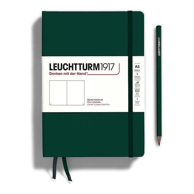 Caiet A5 Velin Coperta Rigida Verde Padure Leuchtturm