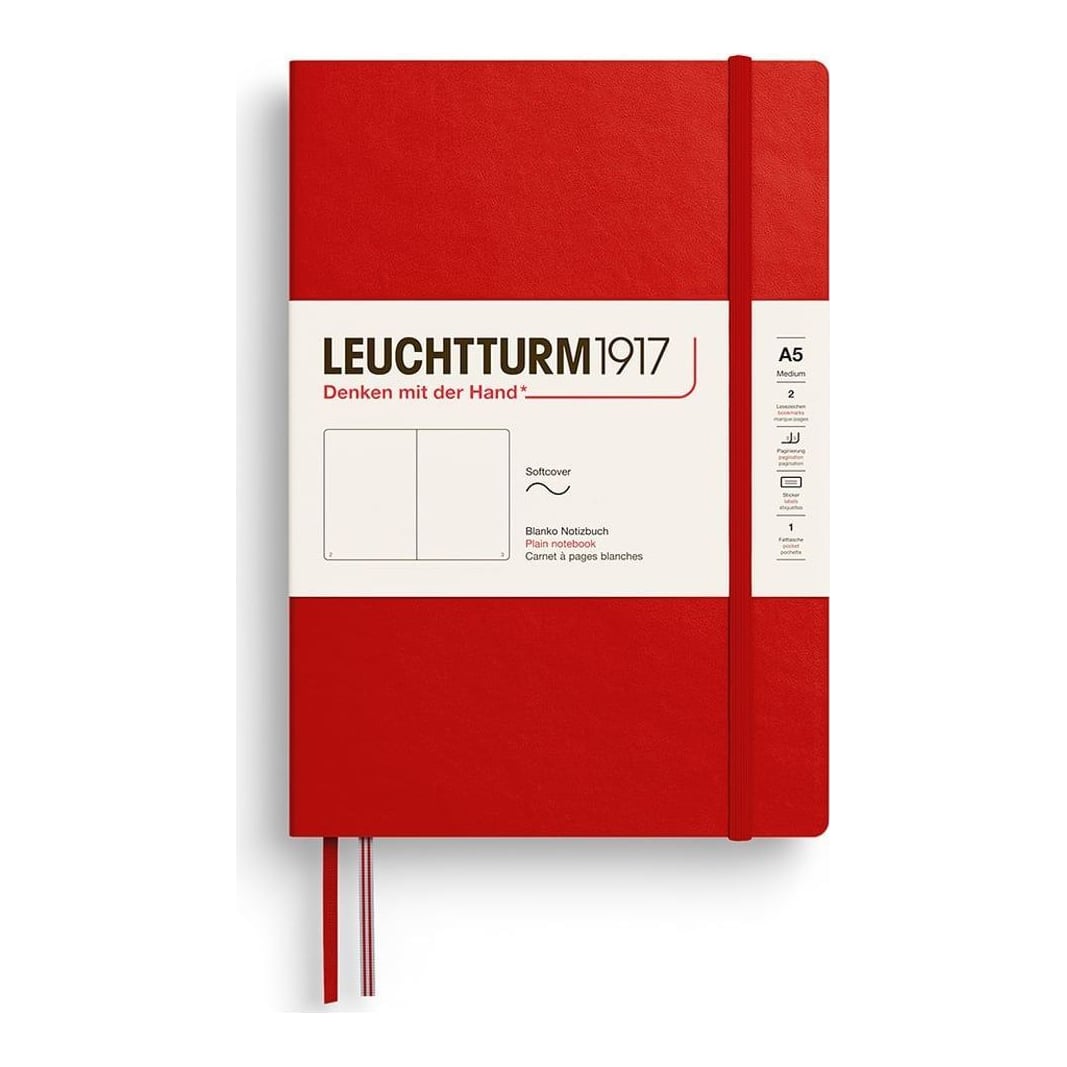 Caiet A5 Velin Coperta Flexibila Rosu Cherry Leuchtturm
