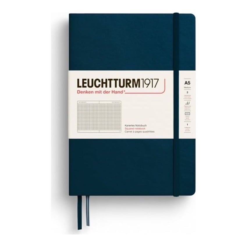 Caiet A5 Aritmetica Coperta Rigida Albastru Marin Leuchtturm